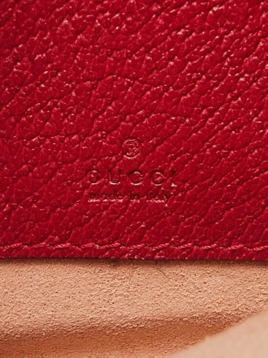 Gucci Red Leather GG Flora Coated Canvas Ophidia Round Mini Backpack Bag main image 9
